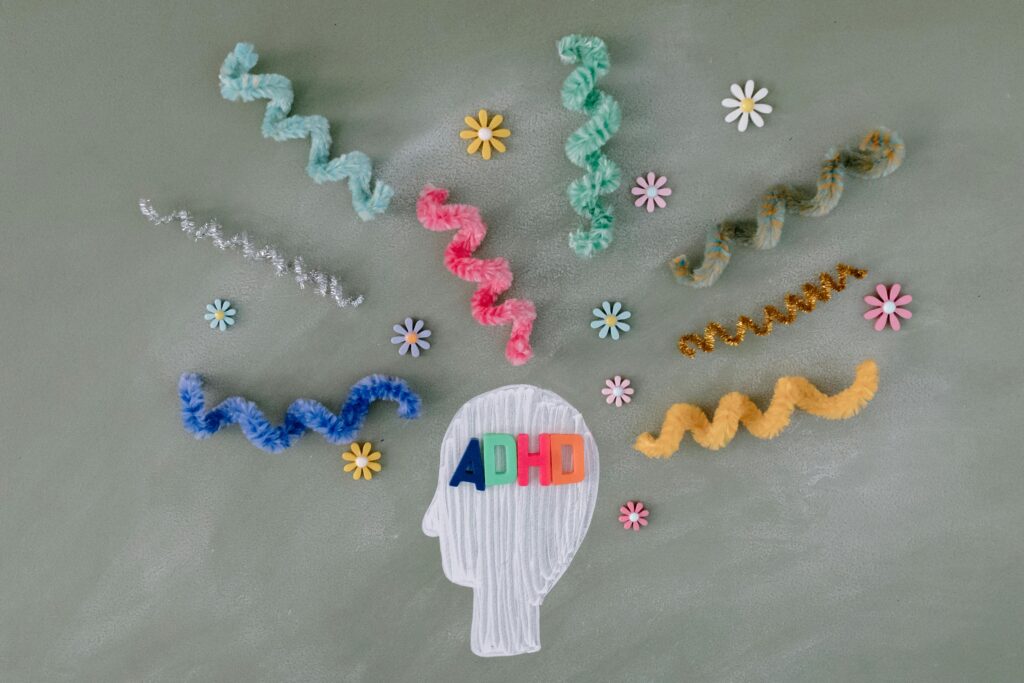 pexels-photo-8378728-8378728 Creative illustration highlighting ADHD awareness with colorful brain imagery.