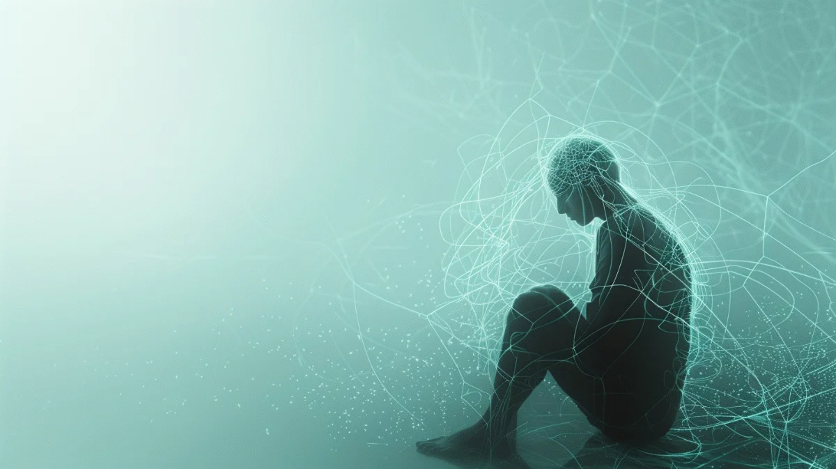 Person experiencing nervous system shutdown or freeze response in a calm setting